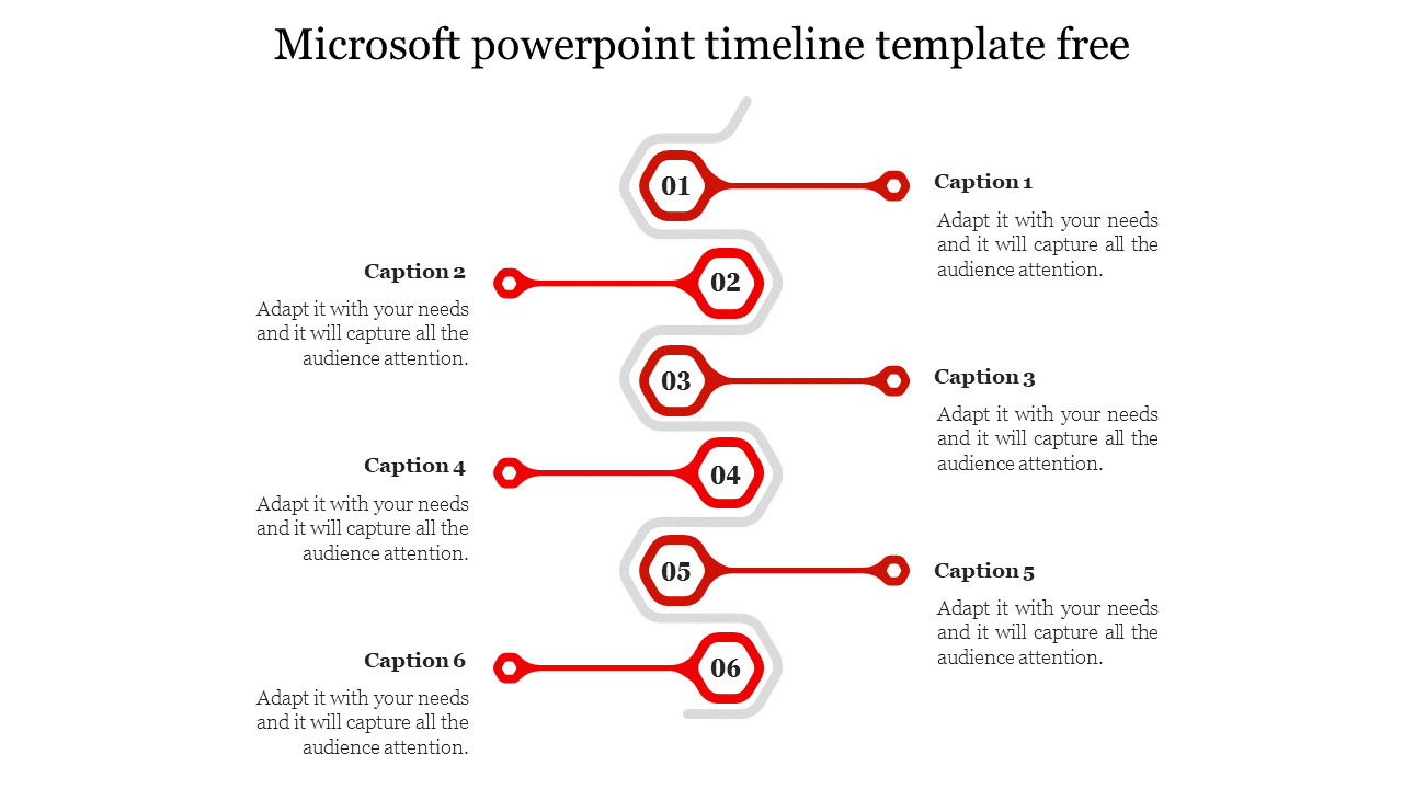 microsoft powerpoint timeline template free-Red